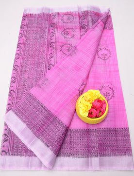 Kota Doria Hand Block Print Saree