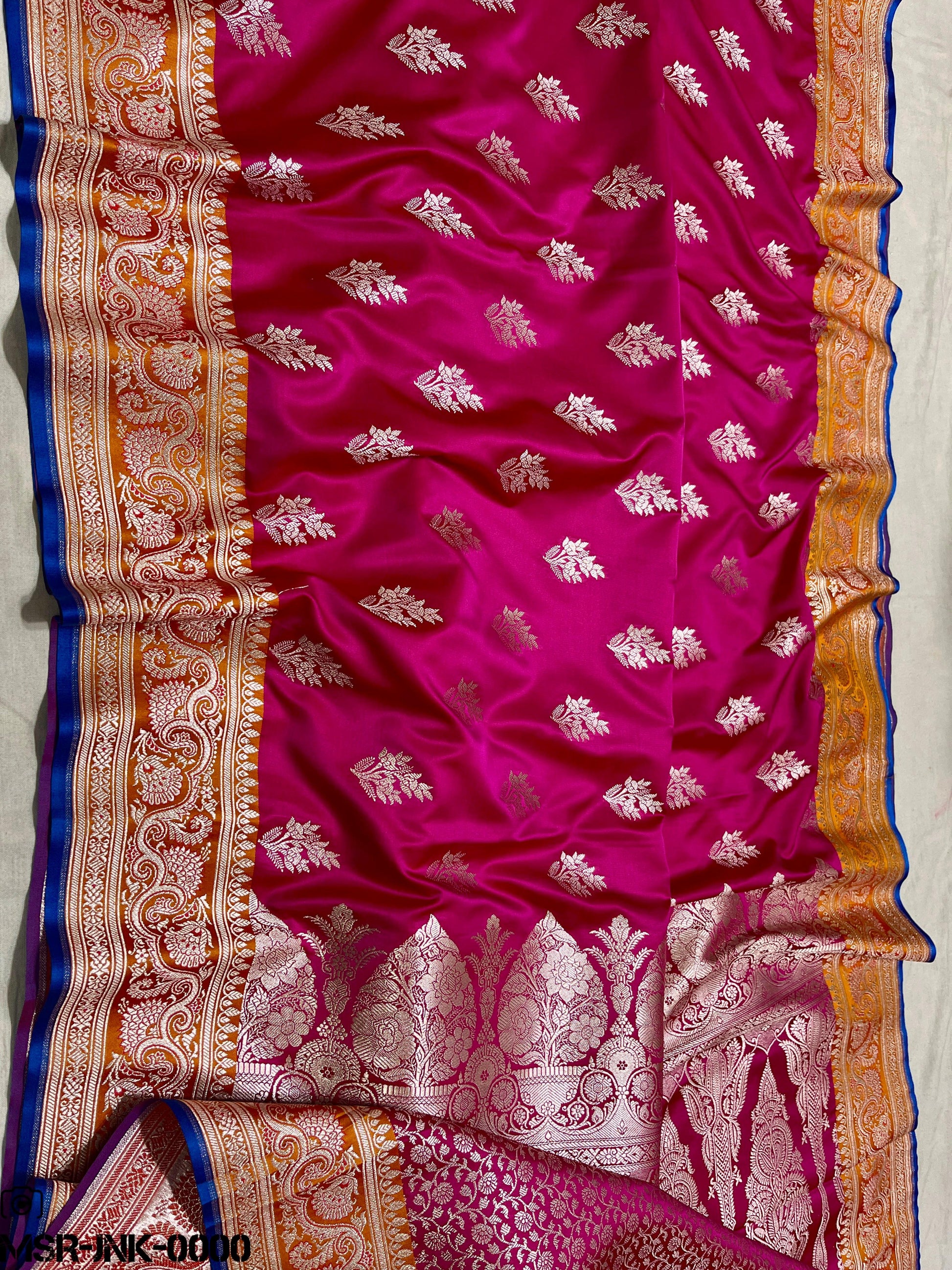 Banarasi Handloom Mashru Satin Katan Soft Silk Saree