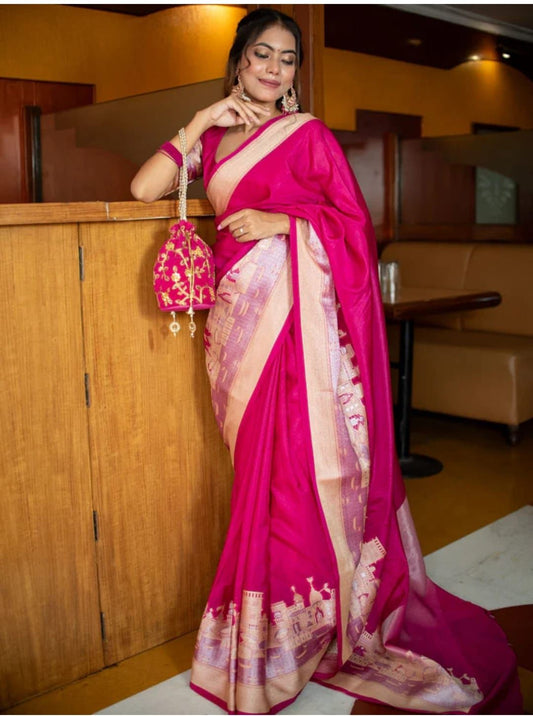 Banarasi Warm Silk Ganga Ghat Saree