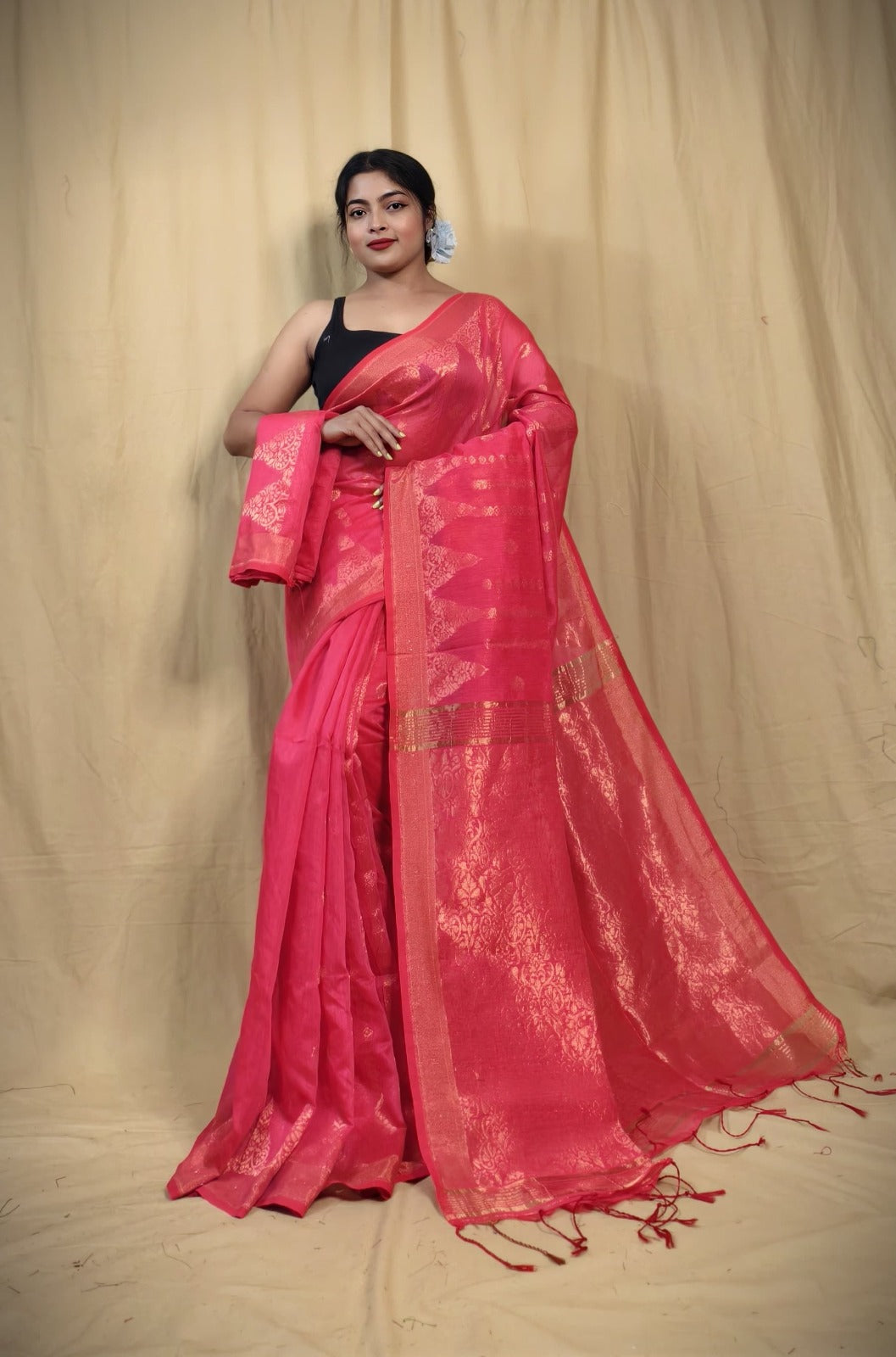 Cotton Silk Jamdani Saree