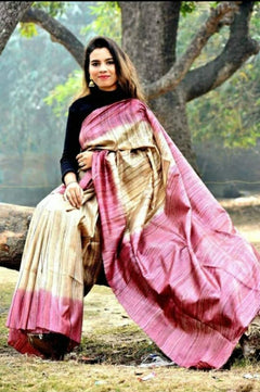 Tussar Ghicha Silk Saree