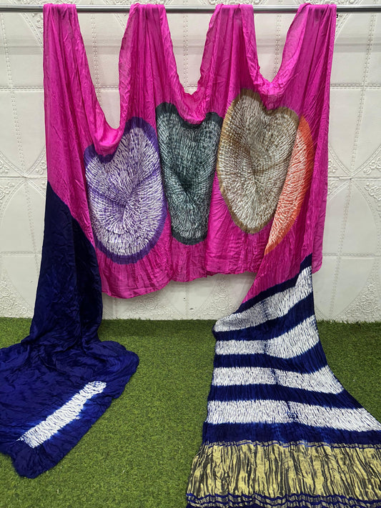 Hand Shibori Modal Silk Saree