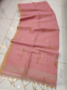 Exclusive Tissue Linen Jamdani Saree