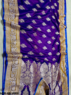Banarasi Handloom Mashru Satin Katan Soft Silk Saree