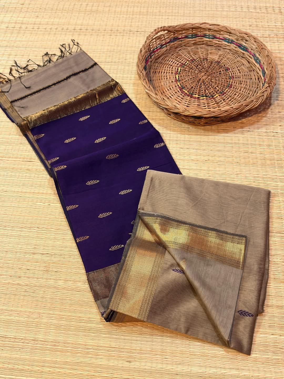 New Cotton Silk Maheshwari Handloom Saree