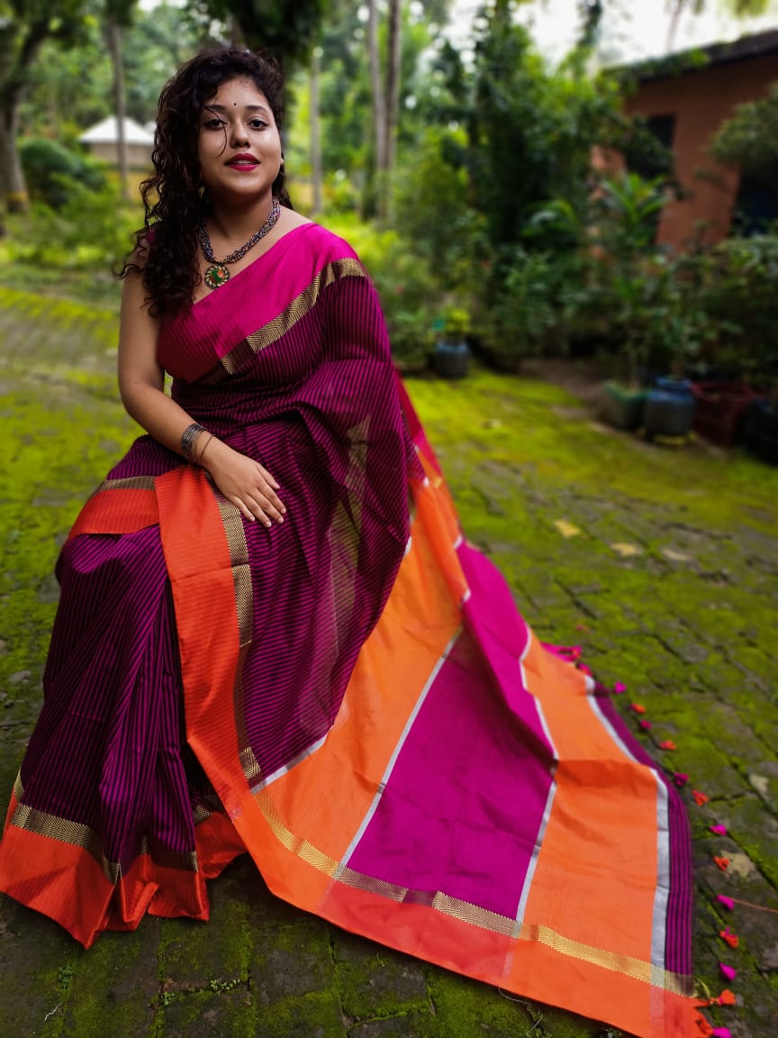 Maheshwari Check Saree
