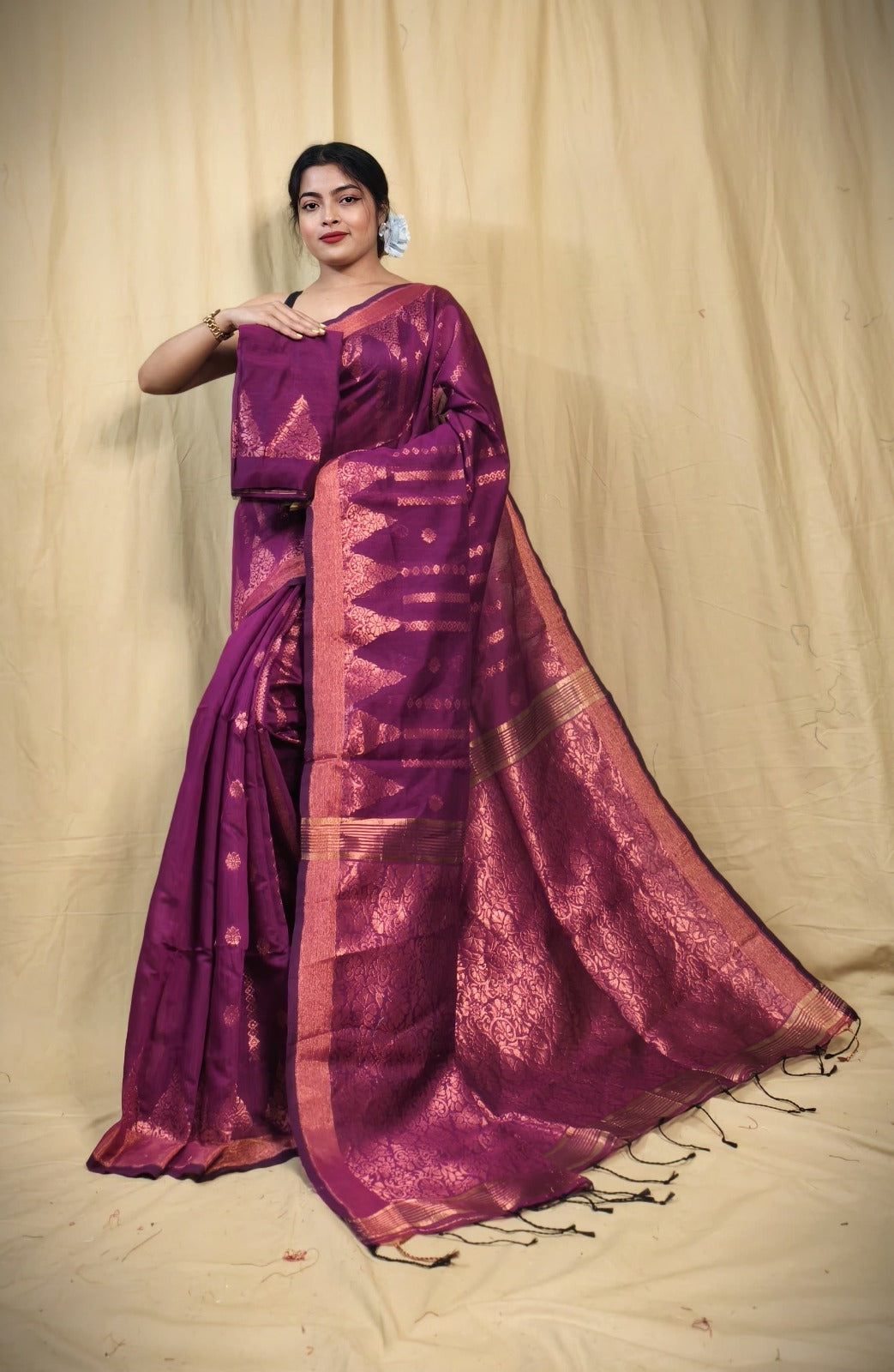 Cotton Silk Jamdani Saree