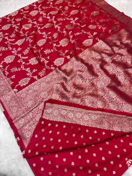 Katan Georgette Silk Saree