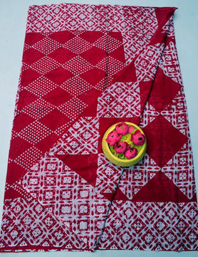 Pure Mulmul Cotton Hand Batik Saree