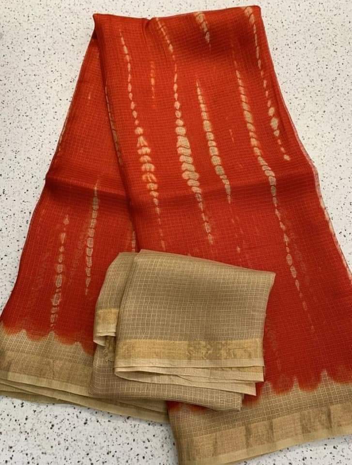 Pure Silk Kota Doria Tie & Dye Saree
