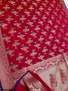 Mashru Meenakari Silk Saree