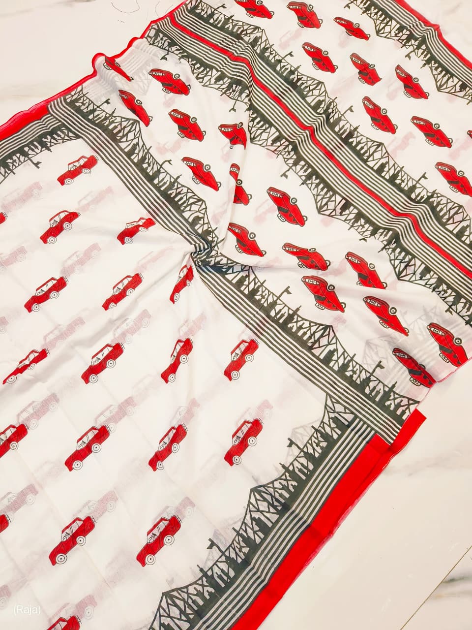 Pure Cotton Hand Block Print Saree
