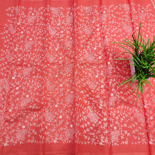 Kota Doria Embroidery Saree