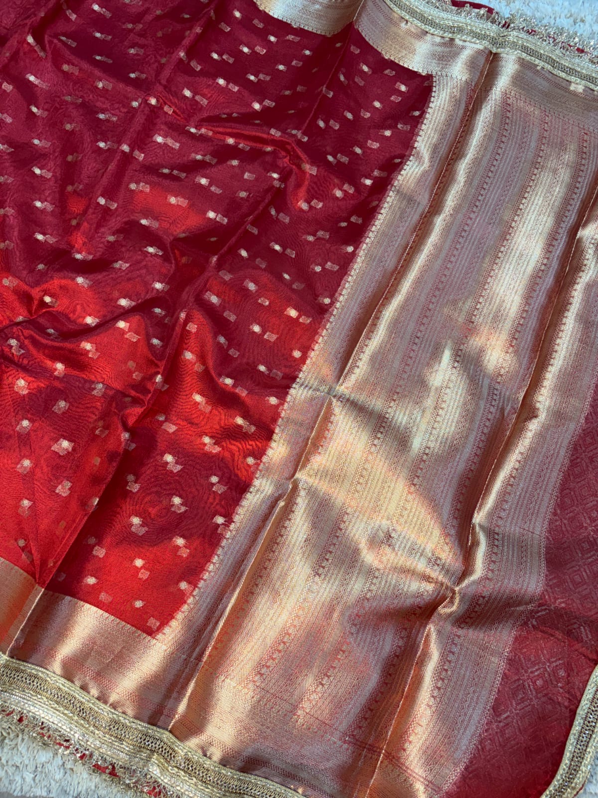 Banarasi Tissue Saree with Lace Work