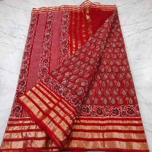 Premium Pure Cotton Kota Doria Printed Saree