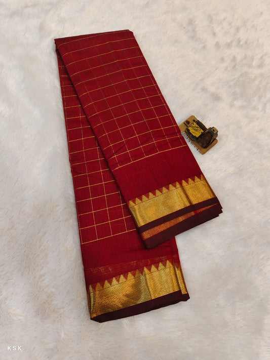 Mangalagiri Check Saree