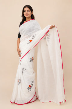 Exclusive Linen Saree