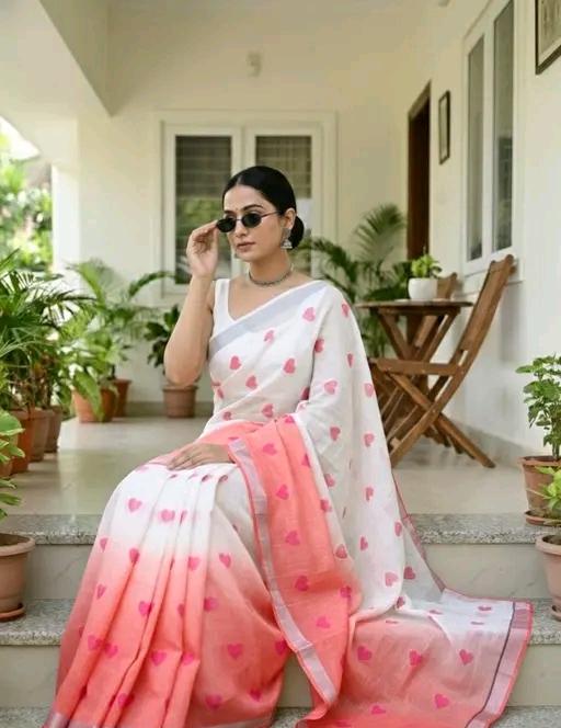 Exclusive Linen Saree