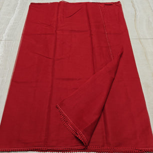 Kota Doria Saree with Crochet Lace