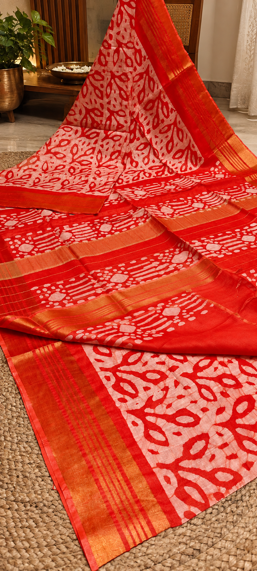 Exclusive Linen Maheshwari Saree