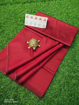 Plain Bishnupuri Pure Katan Silk Saree