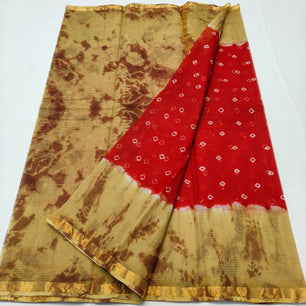 Pure Cotton Kota Doria Hand-Dyed Saree