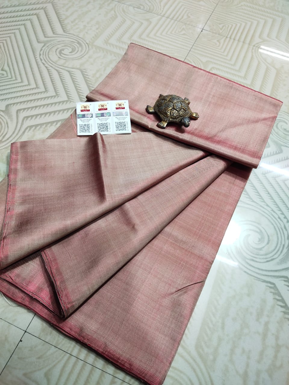 Plain Bishnupuri Pure Katan Silk Saree