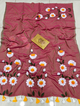 Exclusive Hand Painted Mulmul Cotton Saree