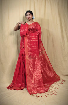 Cotton Silk Jamdani Saree