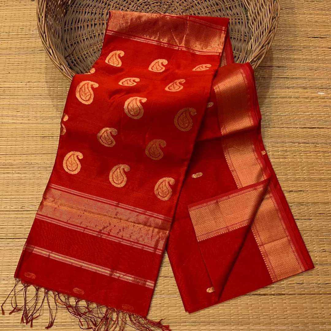 Handloom Maheshwari Mango Buta Saree