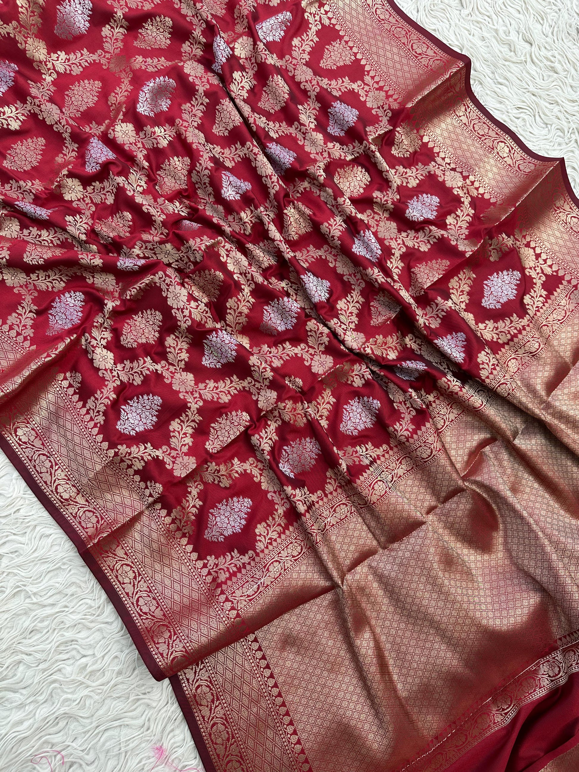 Classic Banarasi Katan Silk Saree with Rich Zari Weave