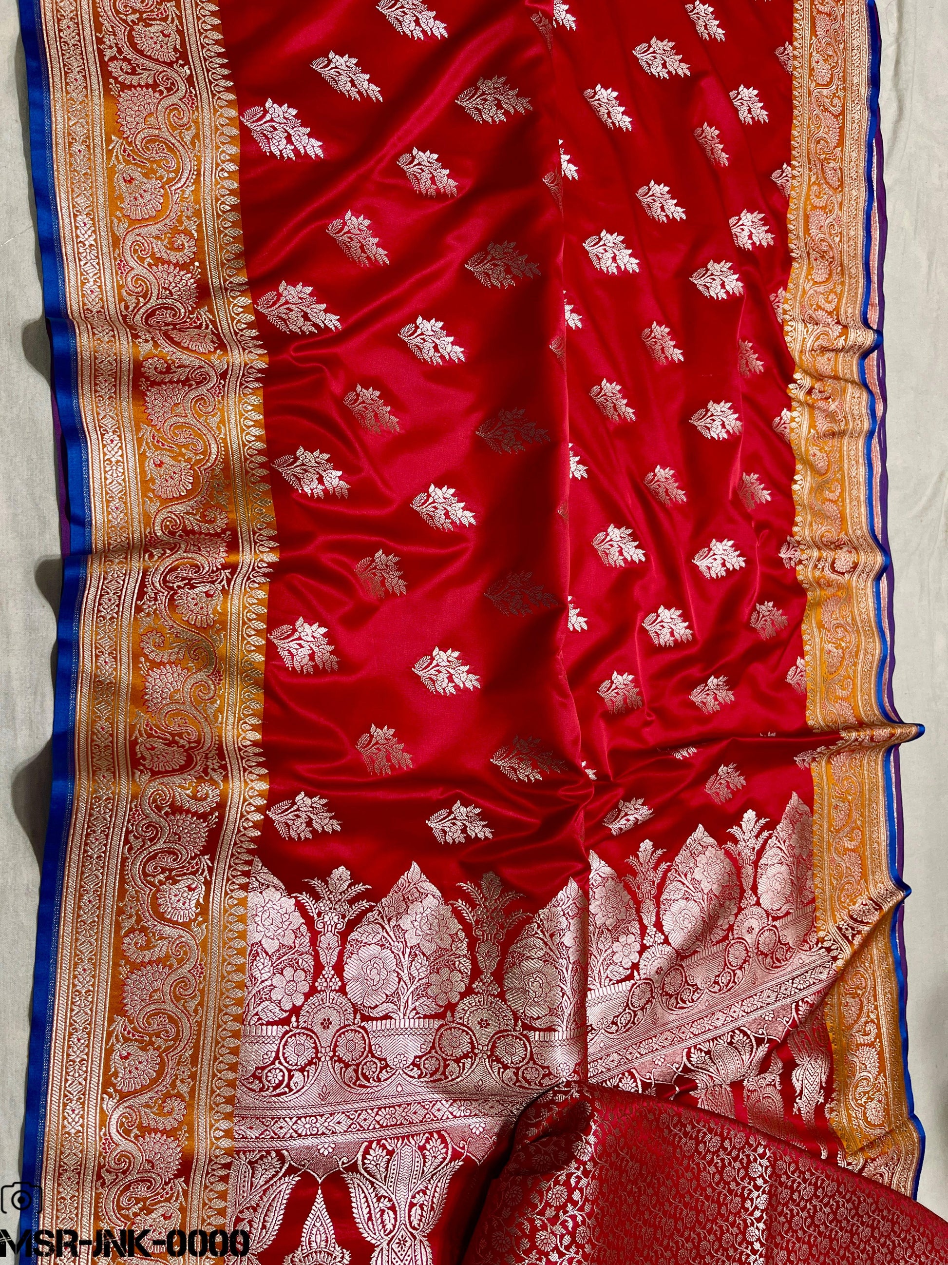 Banarasi Handloom Mashru Satin Katan Soft Silk Saree