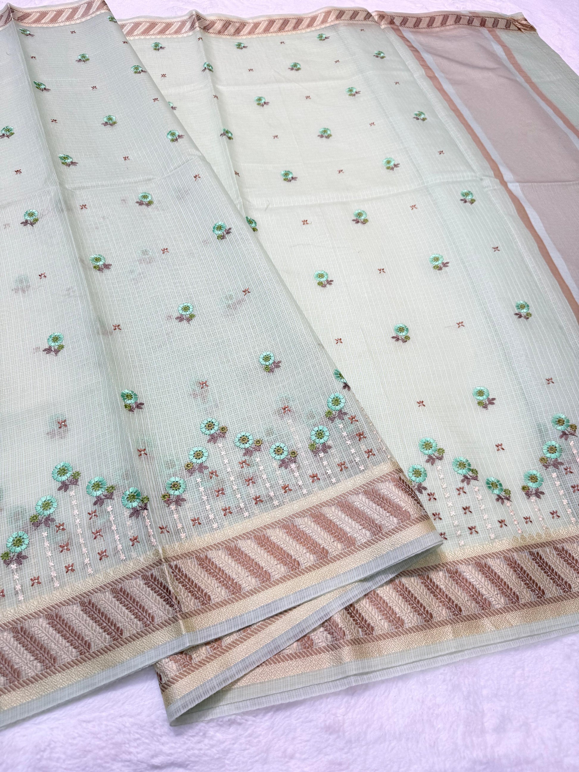 Kota Saree with Embroidery Work