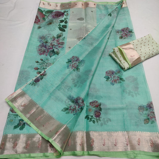 Kota Doria Soft Silk Saree