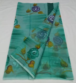 Kota Doria Hand Painting Saree