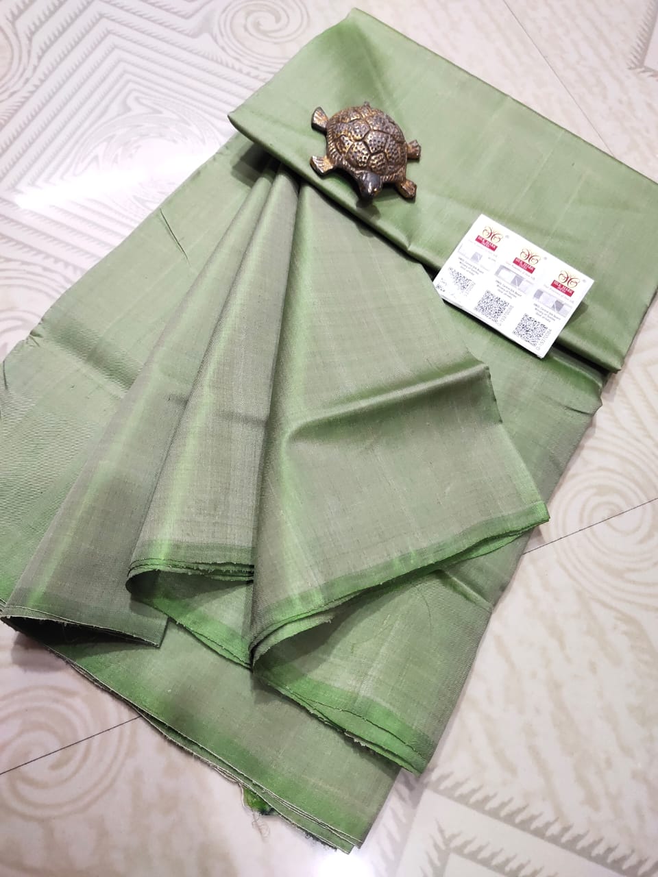 Plain Bishnupuri Pure Katan Silk Saree