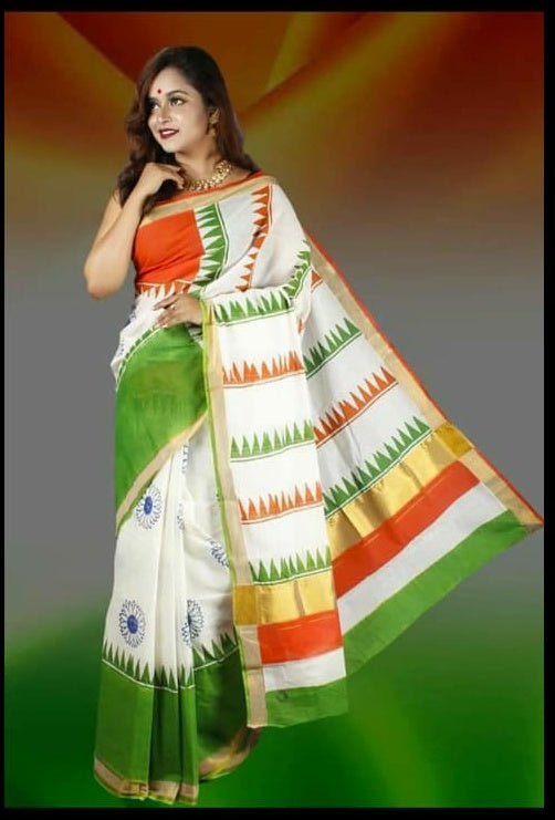 Independence Day Special-Kerala Cotton Saree 3