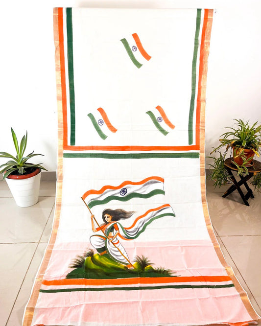 Independence Day Special-Kerala Cotton Saree 4