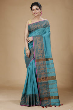 Handloom Pata Copper Zari Saree