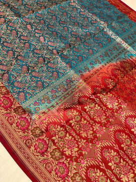 Banarasi Mashru Jamdani Silk Saree