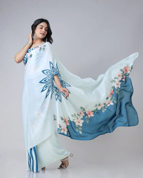 Party Wear Desginer Crepe Silk Saree