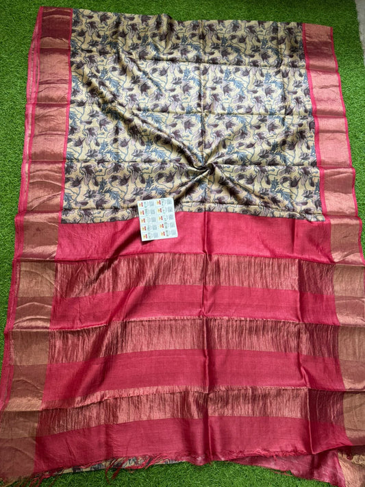 Pure Tussar Silk Saree