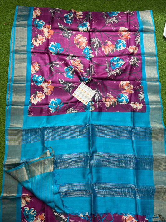 Pure Tussar Silk Saree