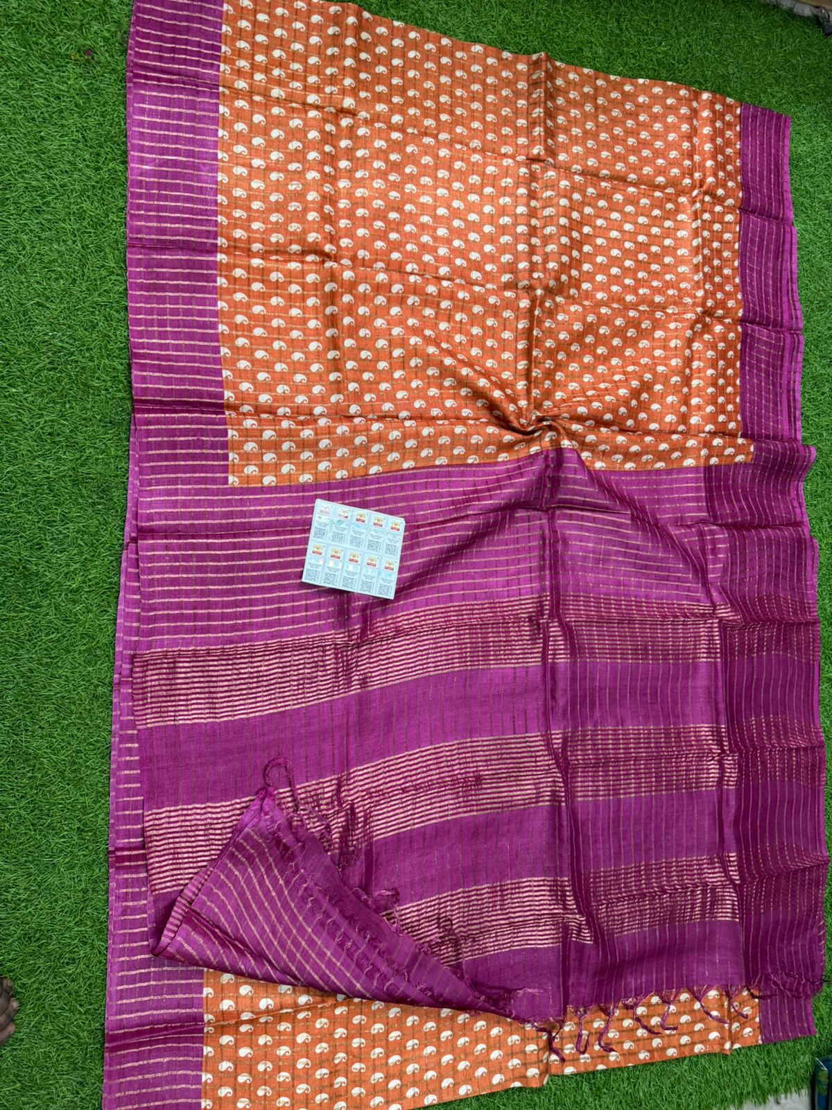 Pure Tussar Silk Saree