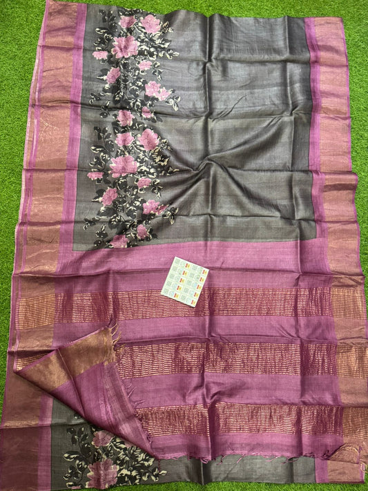 Pure Tussar Silk Saree