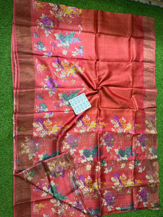 Pure Tussar Silk Saree