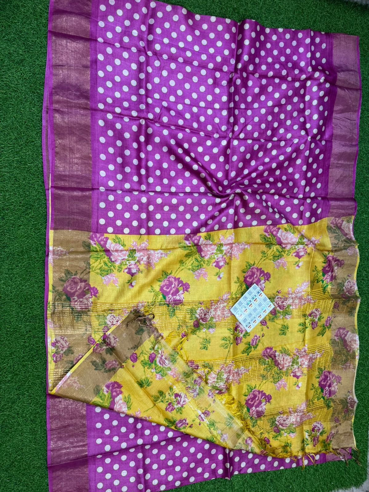 Pure Tussar Silk Saree