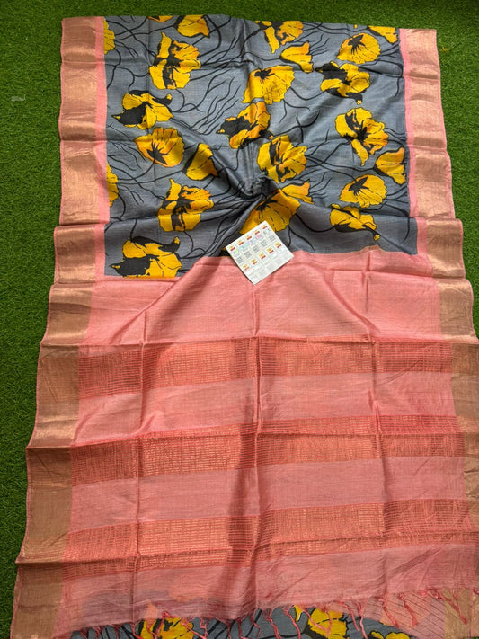 Pure Tussar Silk Saree