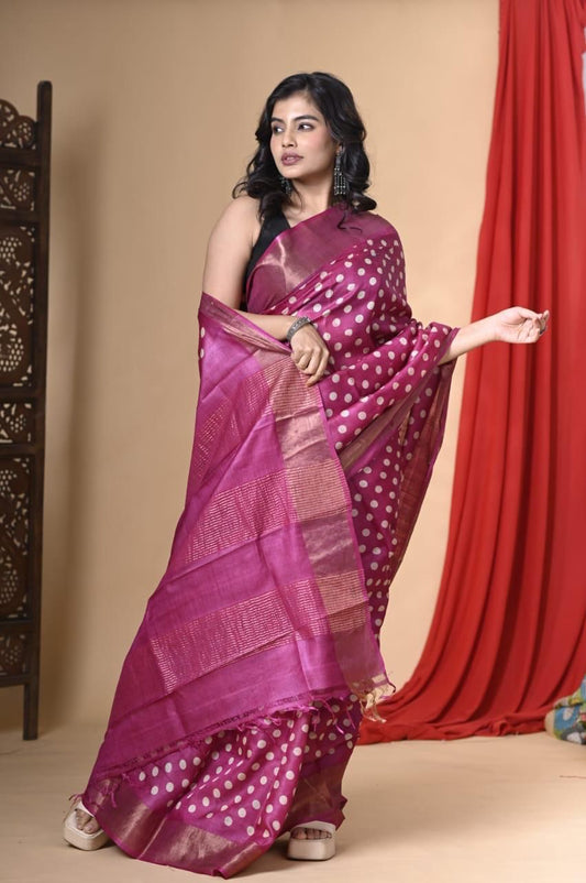 Pure Tussar Silk Saree