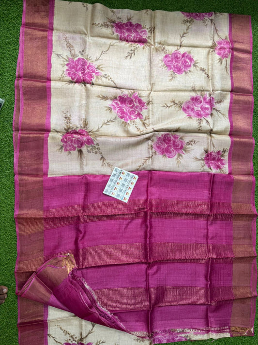 Pure Tussar Silk Saree
